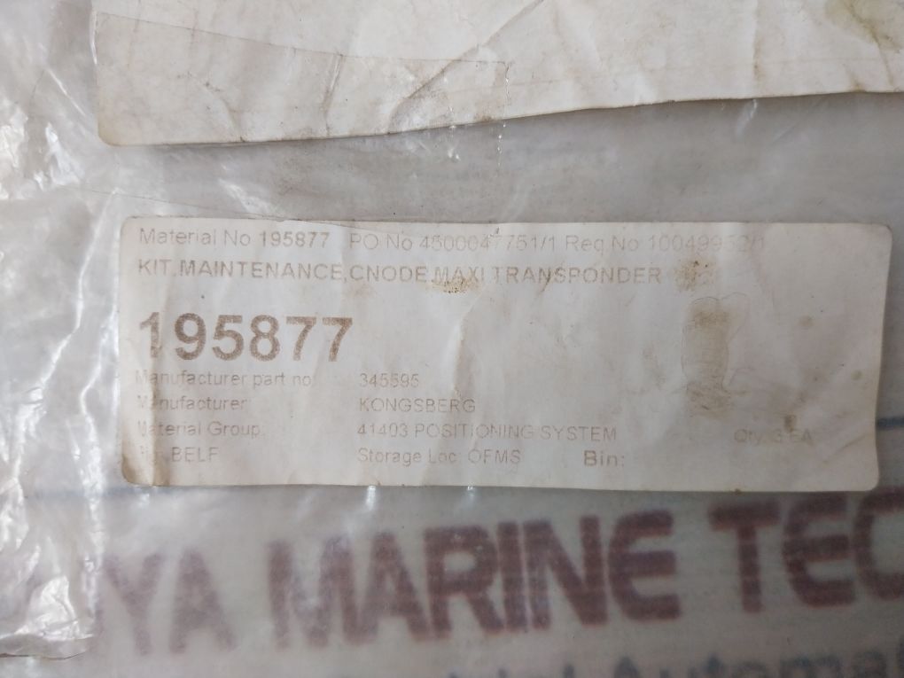 Kongsberg 345595 Cnode Maxi Maintenance Transponder Kit