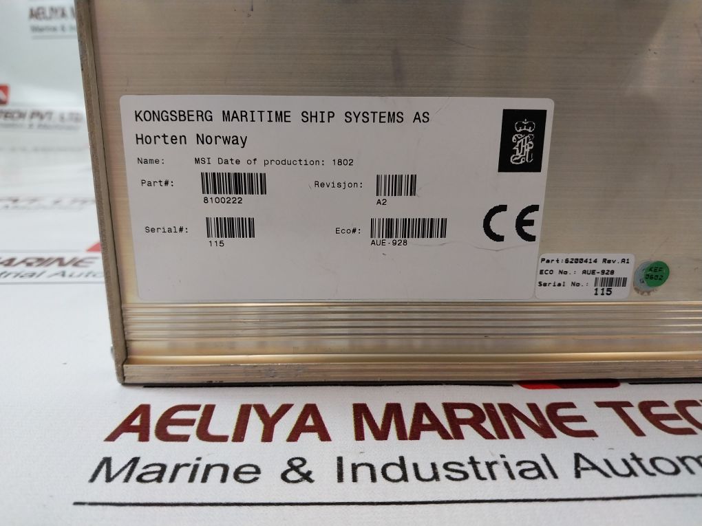 Kongsberg Msi-12 8100222 Revision.:A2 Module Ha455437A
