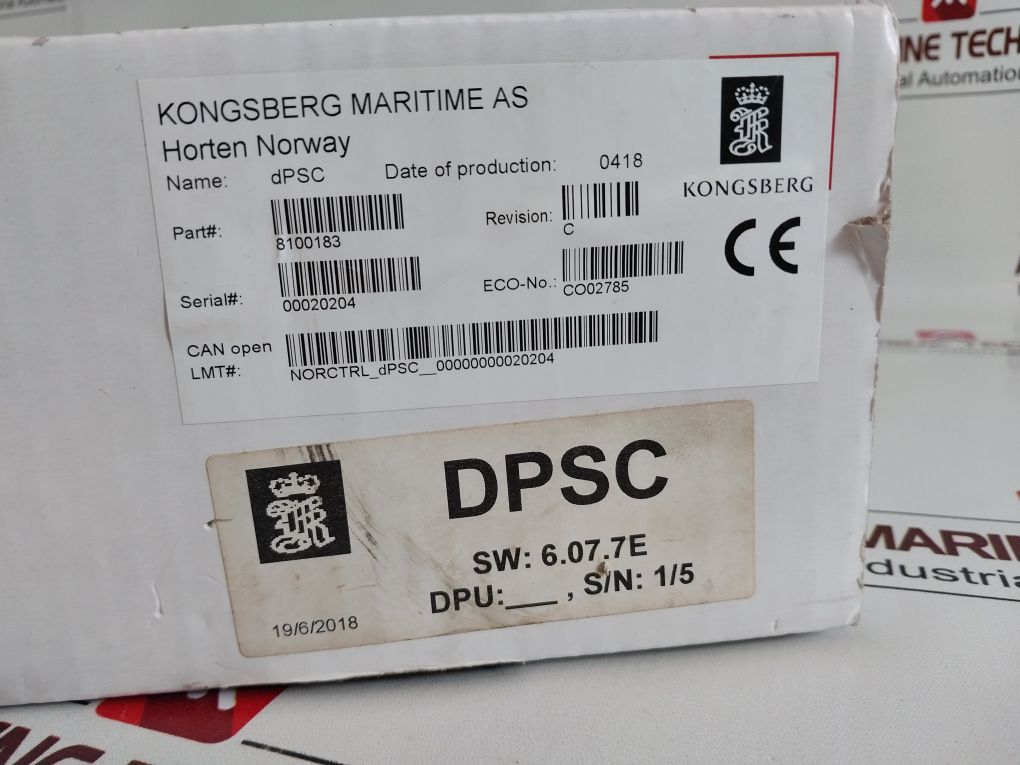 Kongsberg Dpsc Module 8100183 Revision: A7