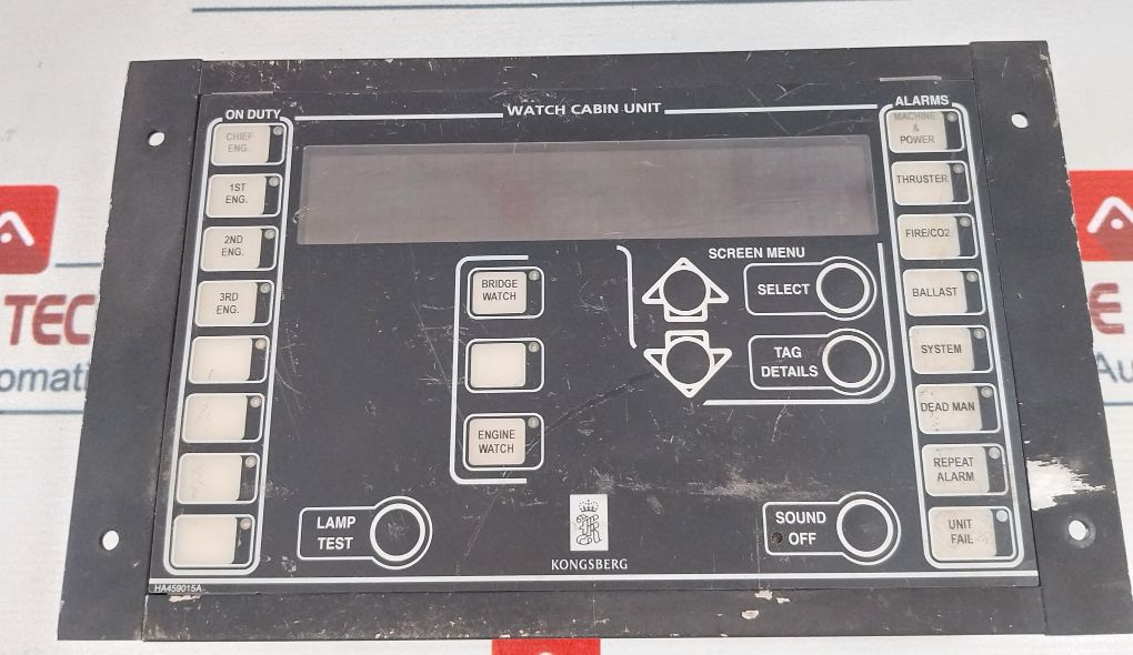 Kongsberg Ha459015A Watch Cabin Unit Display Rev.B