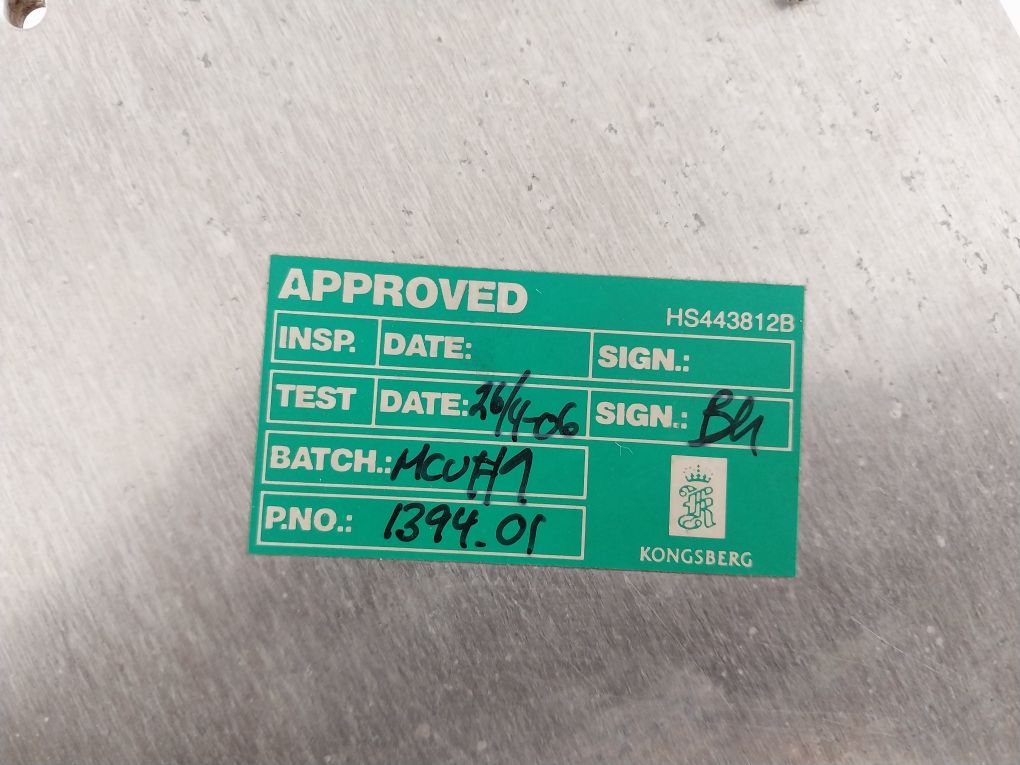 Kongsberg Mcu Hs443812B