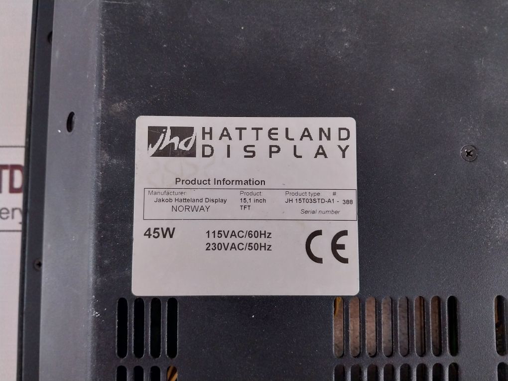 Kongsberg Jh 15T03Std-a1-388 Display