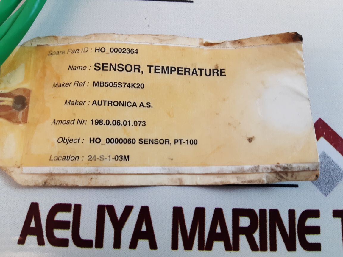 Kongsberg mb505s74k20 temperature sensor
