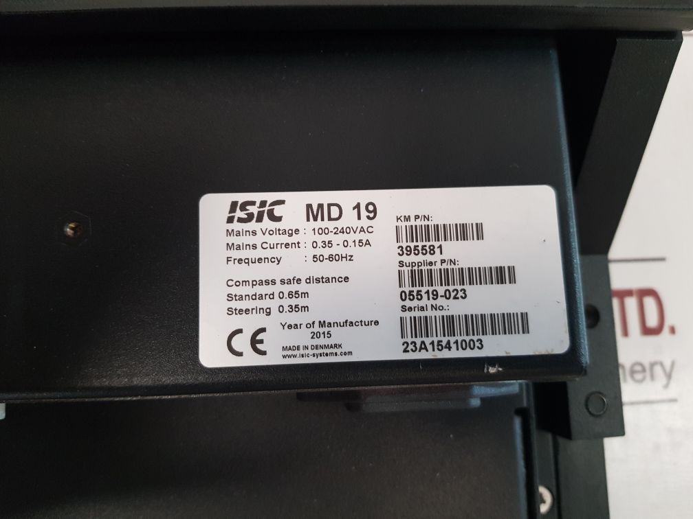 Kongsberg Isic Md 19 Display Monitor