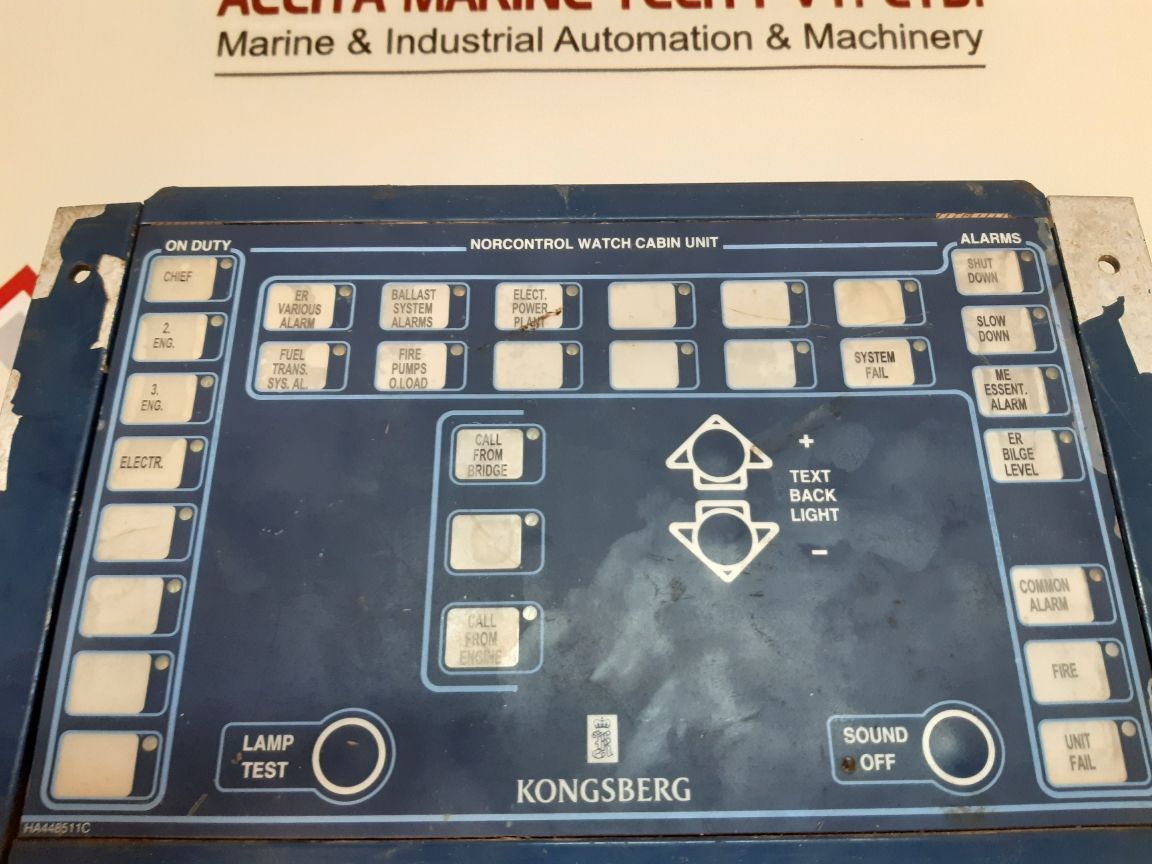 Kongsberg Ha448511C Norcontrol Watch Cabin Unit