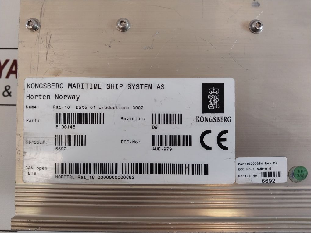 Kongsberg Rai-16 8100148 Remote Analog Input Module