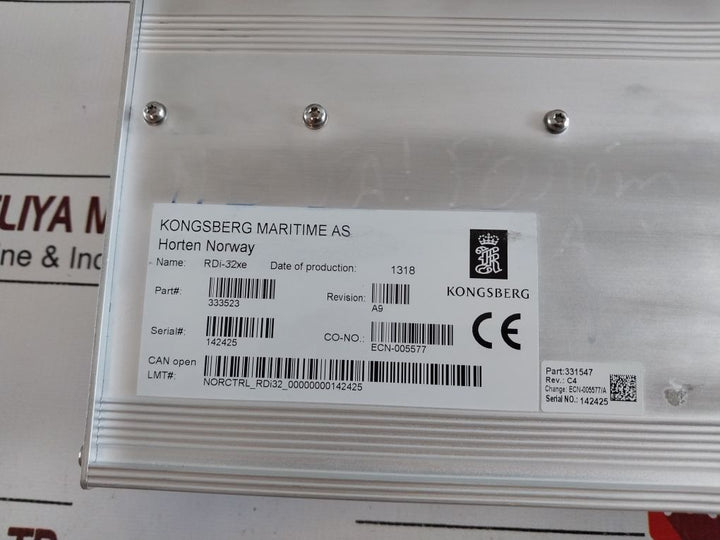 Kongsberg Rdi-32Xe Remote Digital Input Module 333523 Revision: A9