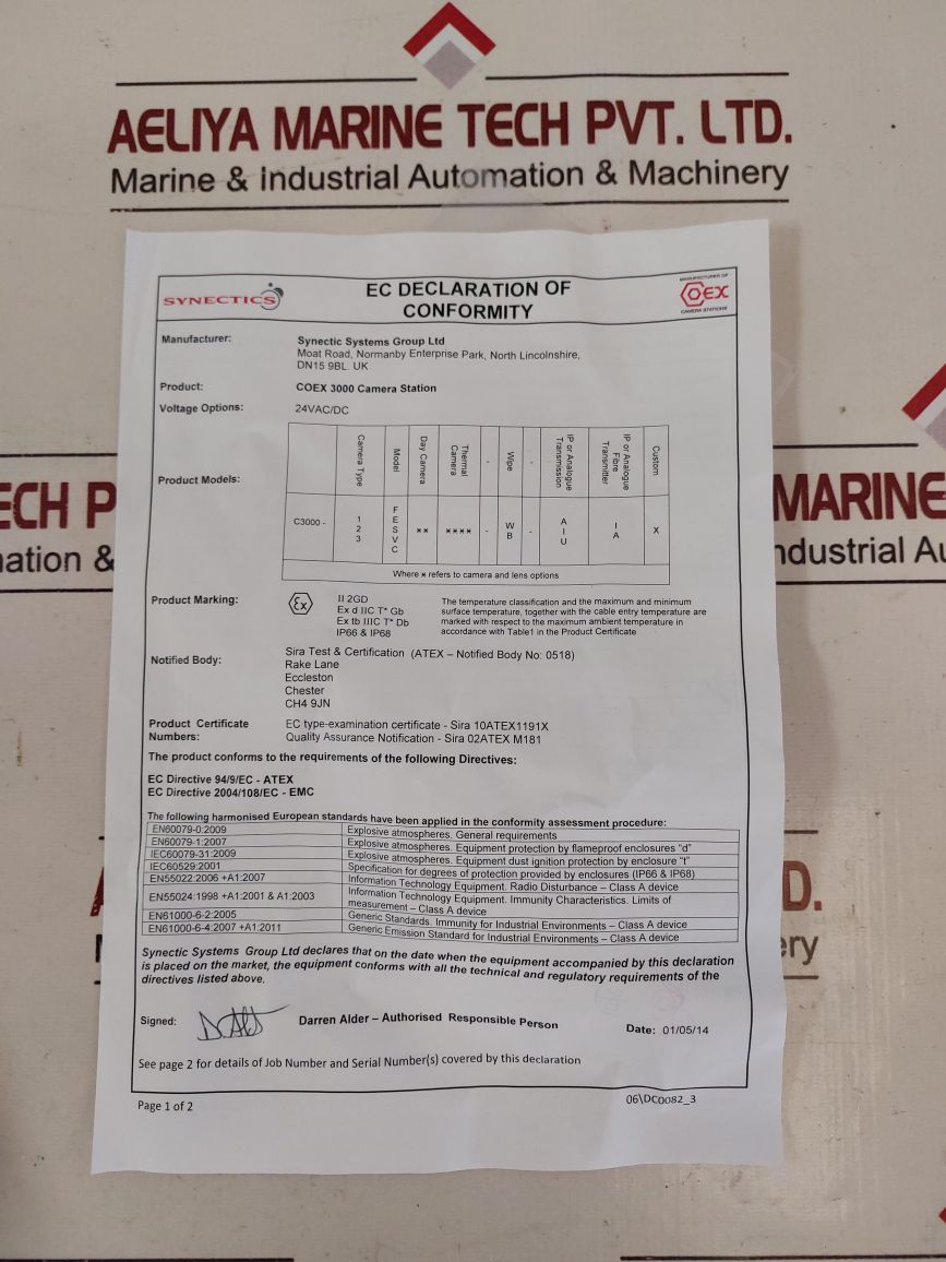 Kongsberg Synectic Coex 3000 Camera Station Coex 3000-1S18-wa