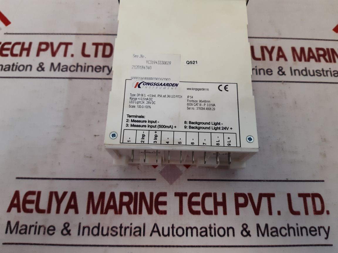 Kongsgaarden Dpr 96 S, +/-0,5Ma, Ip54, Refl.24V Led Pitch