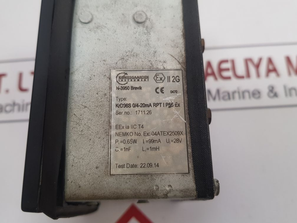 Kongsgaarden Krd96S 0/4-20Ma Rpt Ip56 Ex Meter