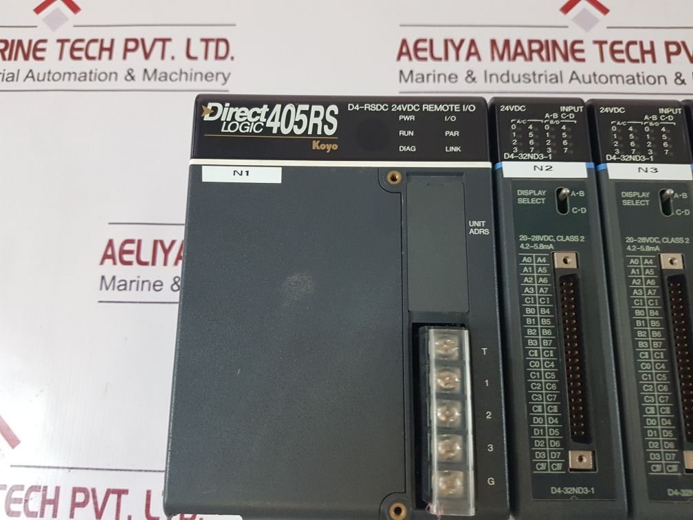 Koyo Direct Logic 405Rs D4-rsdc,D4–32Nd3-1,D4-32Td2,D4-16Td2 Module Rack
