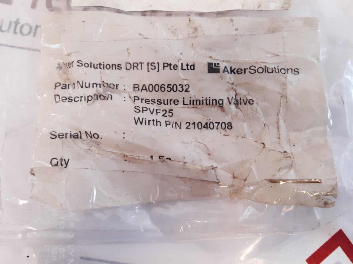 Kracht Spvf 25 A1G 1A 20 Pressure Relief Valve
