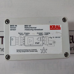 Kral Beg 34 Bev 07 Sensor Measuring Transducer 10-30V Dc 12Vdc
