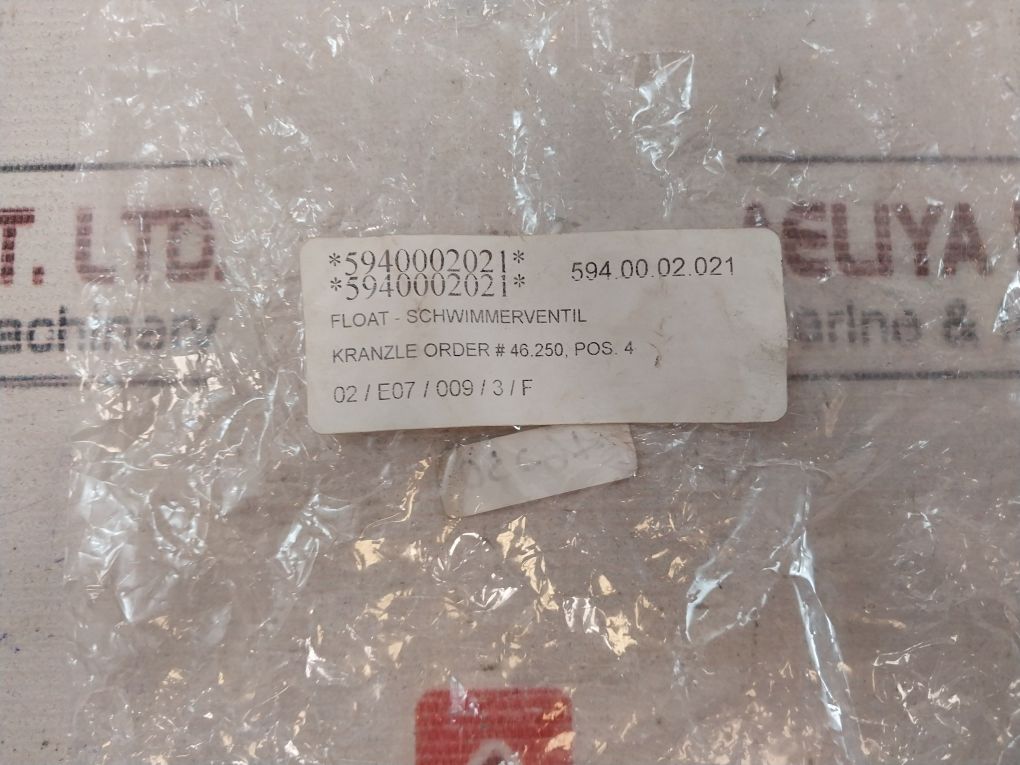 Kranzle 46.250 Float Valve