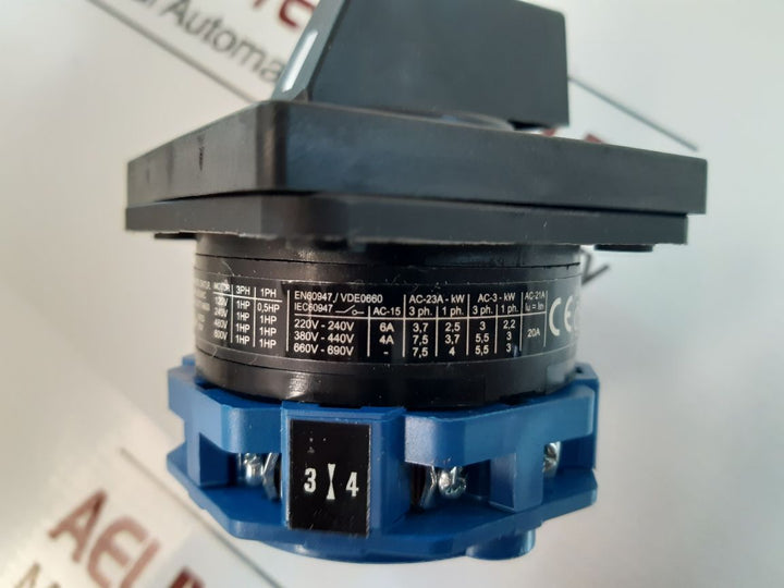 Kraus & Naimer A11 Csa C22.2-14 Position Rotary Switch
