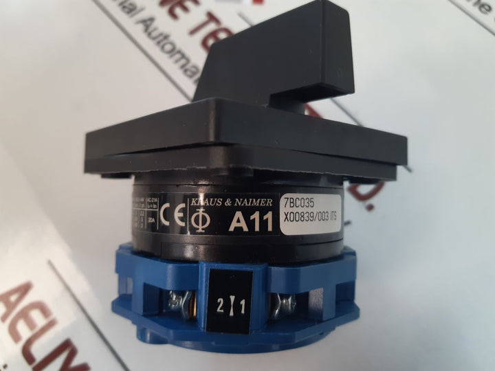 Kraus & Naimer A11 Csa C22.2-14 Position Rotary Switch
