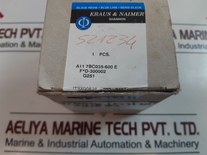 Kraus & Naimer A11 Csa C22.2-14 Position Rotary Switch
