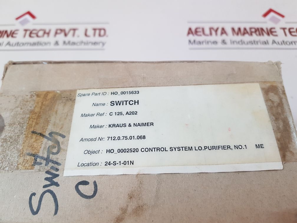 Kraus & naimer c125 a202 cam switch rotary switch