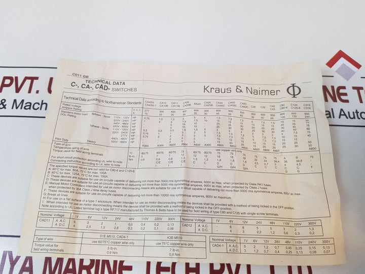 Kraus & Naimer C26 Rotary Switch 32A 15Kw
