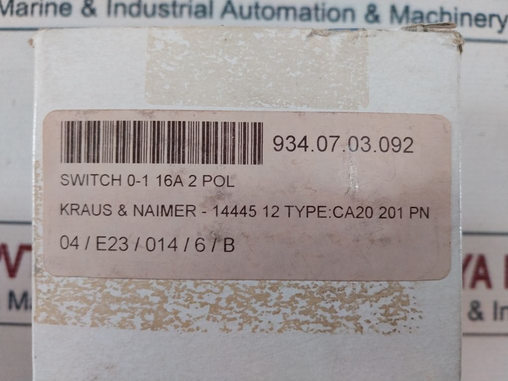 Kraus & Naimer Ca20 Rotary Cam Switch