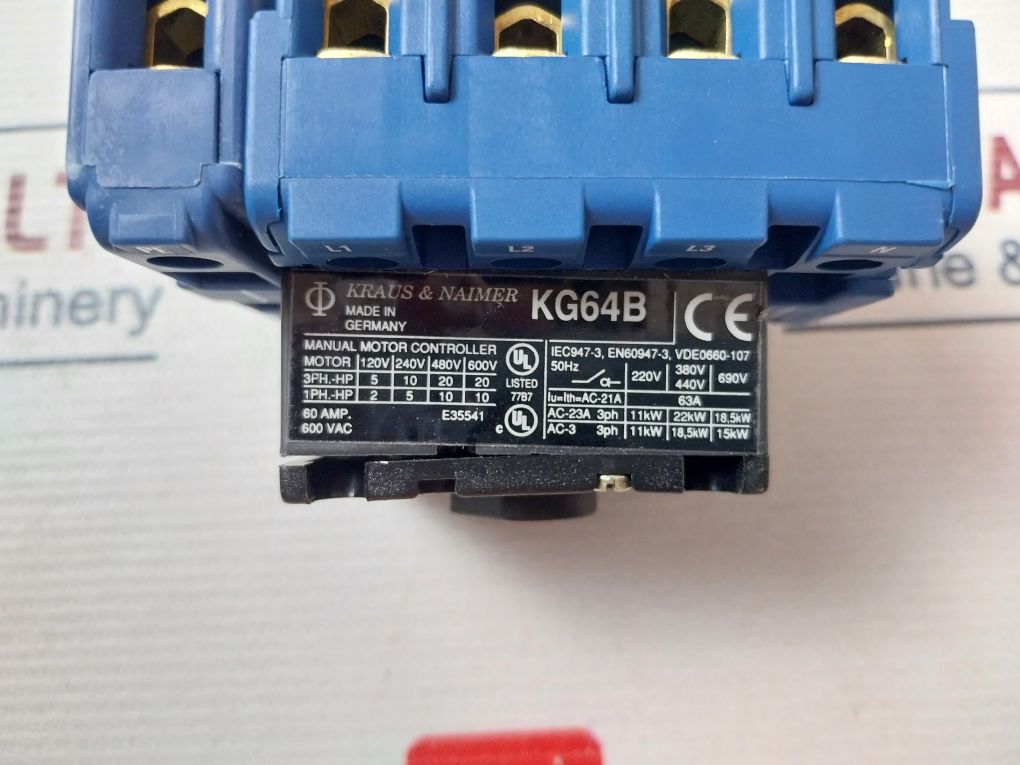 Kraus & Naimer Kg64B Cam Switch Isolator Rotary Switch Main Switch Set 