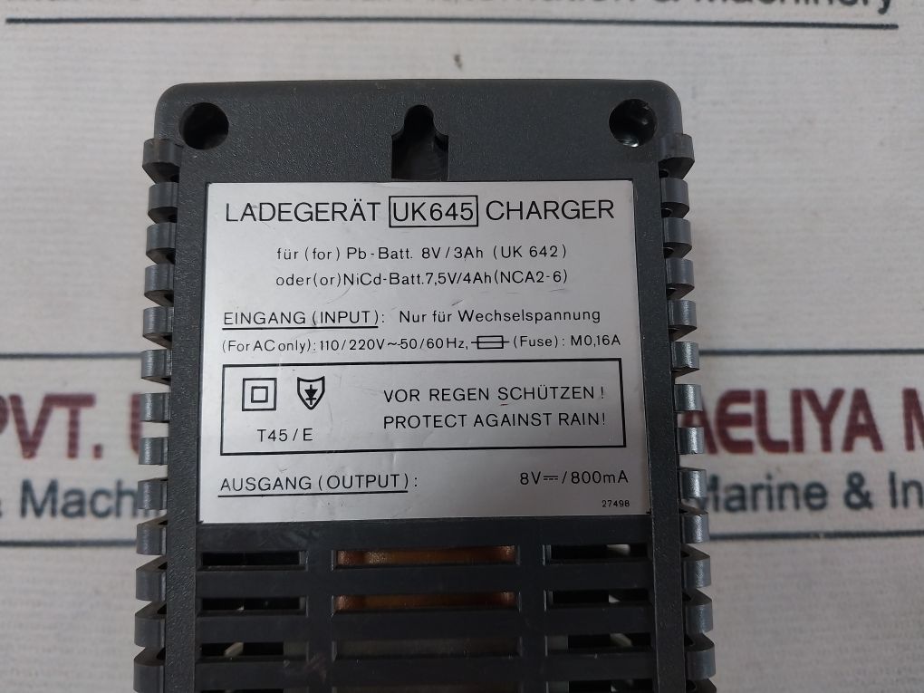 Krautkramer Uk645 Ladegerat/ Charger 110/220V~ 50/60Hz