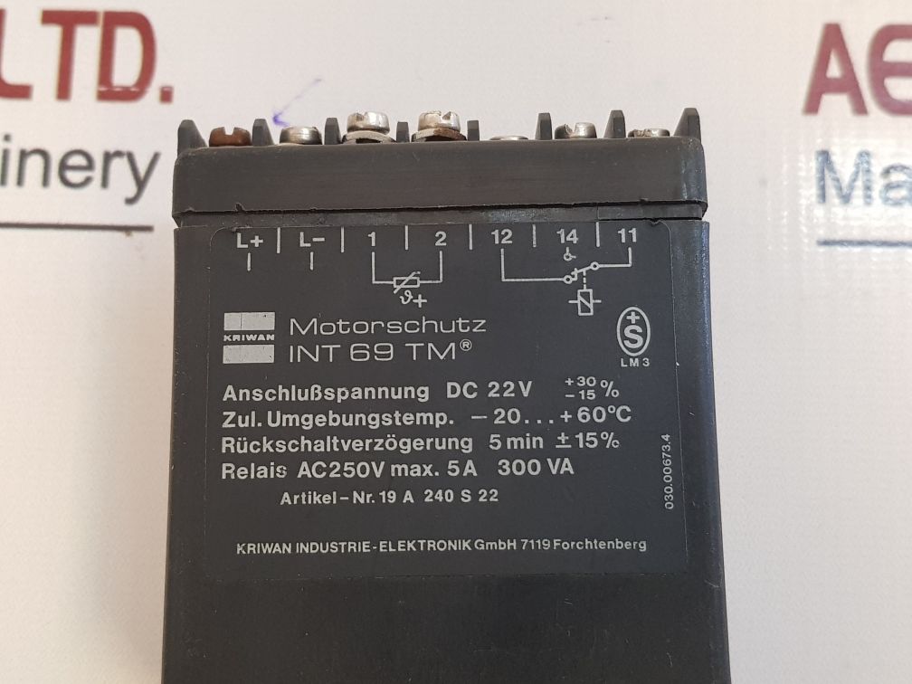 Kriwan Int 69 Tm Motor Protector Module