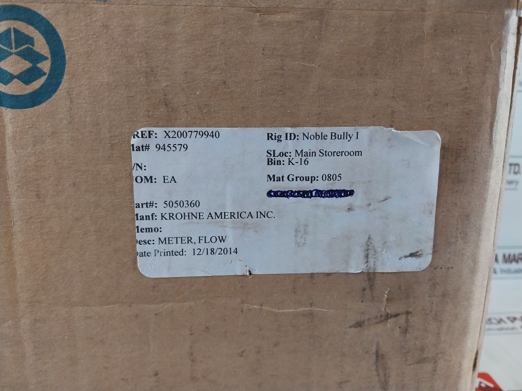 Krohne H250/Rr/M9/K2 Stainless Steel Variable Area Flowmeter