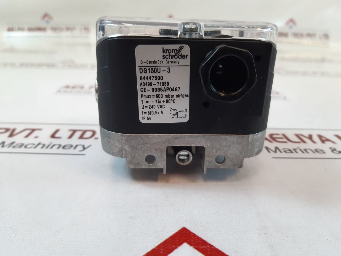 Krom Schroder Dg150U-3 Pressure Switch 1 Mbar= 100 Pa