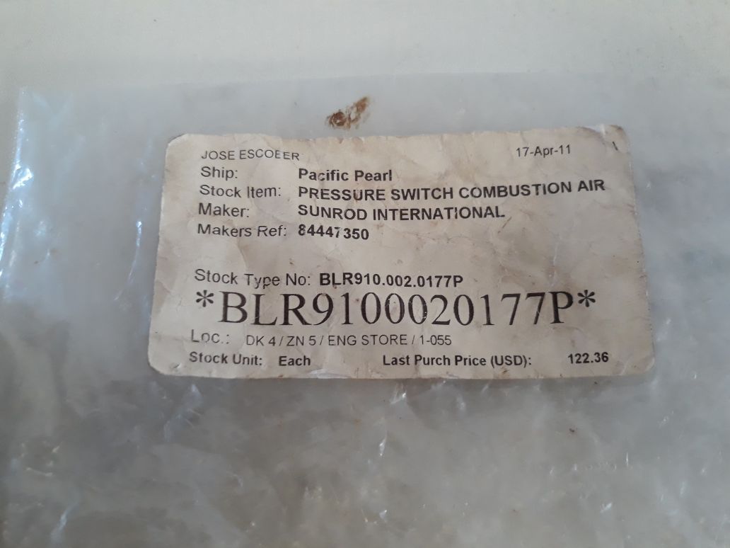 Krom Schroder Dg50U-3 Pressure Switch +80°C