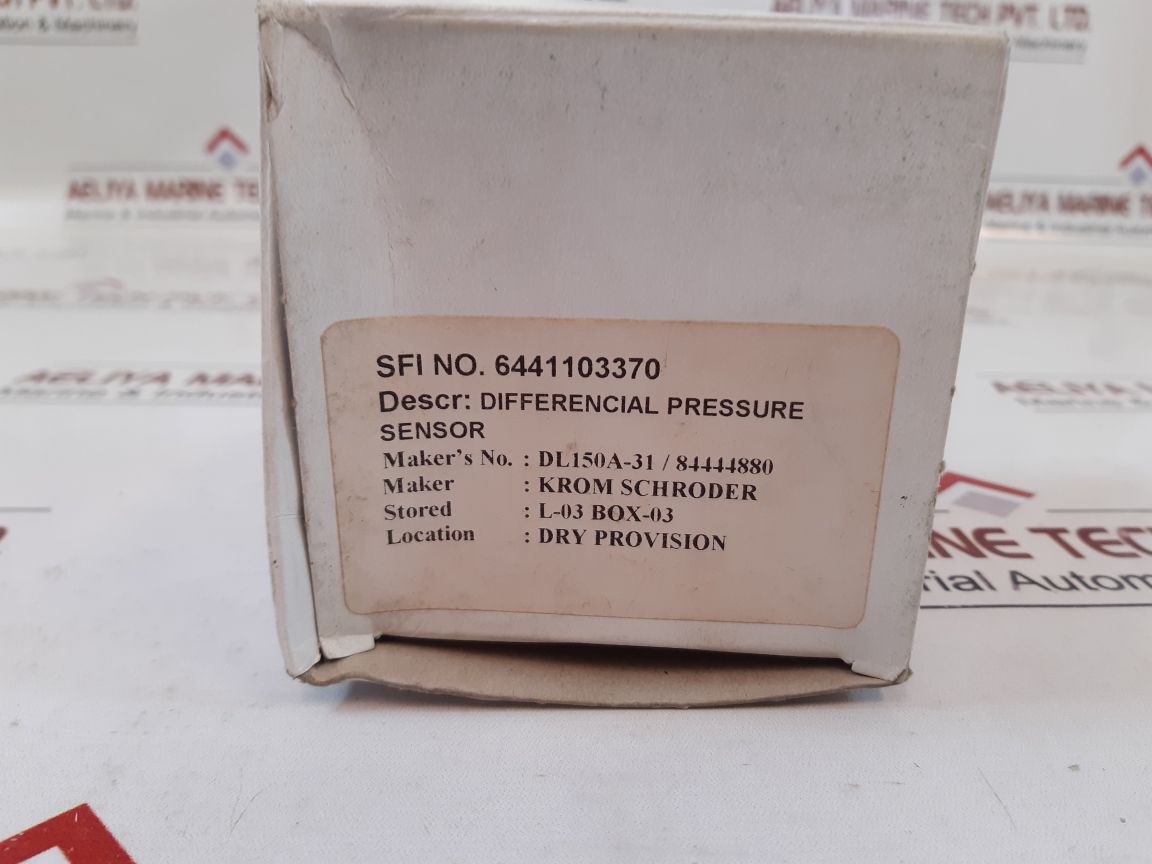 Krom Schroder Dl150A-31/84444880 Pressure Switch
