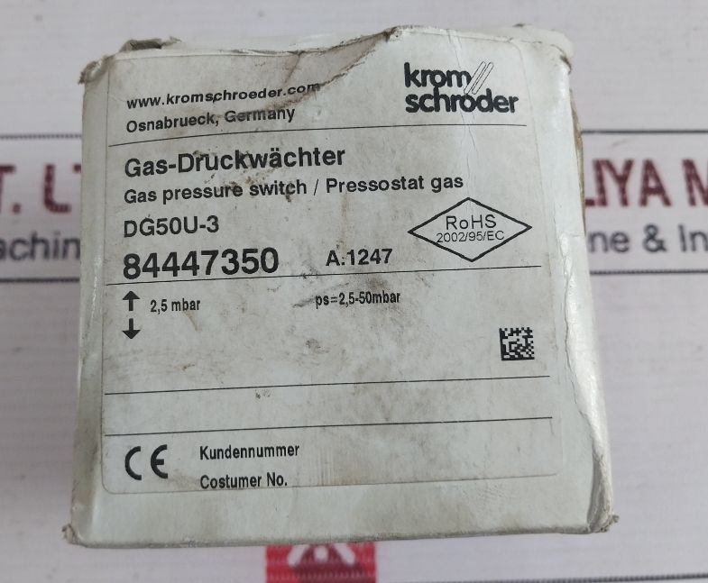 Kromschroder Dg50U-3 Gas Pressure Switch