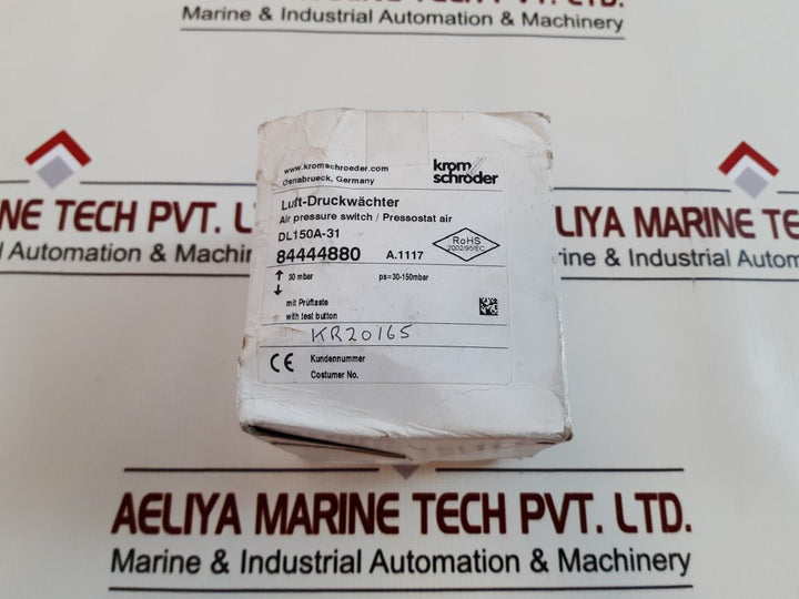 Kromschroder Dl150A-31 Primary Air Pressure Switch 84444880