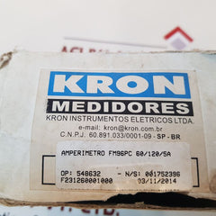 Kron Fm96Pc Ammeter 0 To 60120 A
