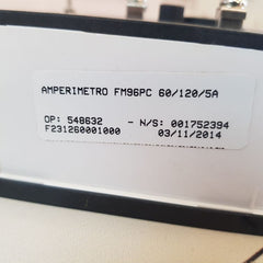 Kron Fm96Pc Ammeter 0 To 60120 A
