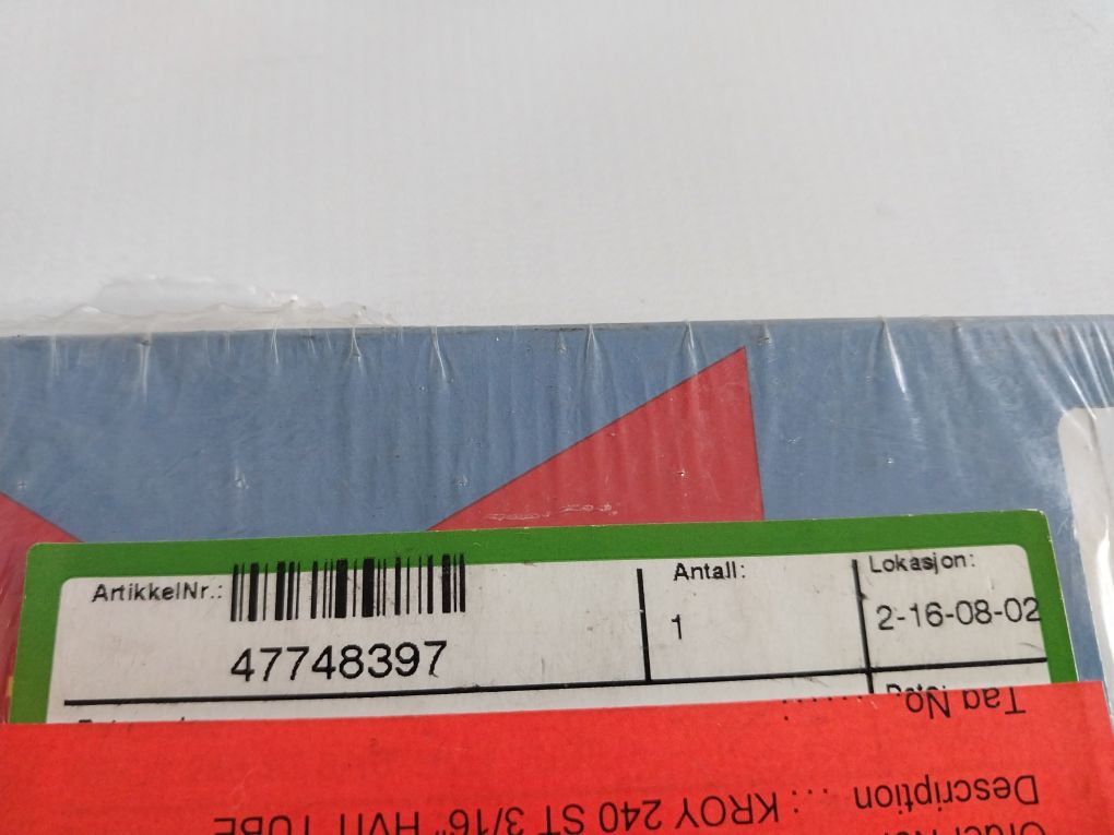 Kroy 2404210 3/16 Tube-white Supply Cartridge