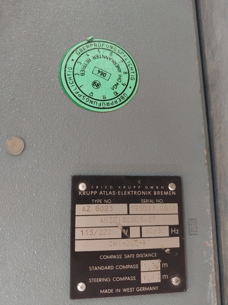 Krupp Atlas-elektronik Echograph 460 Az 6023 Echosounder Display Device