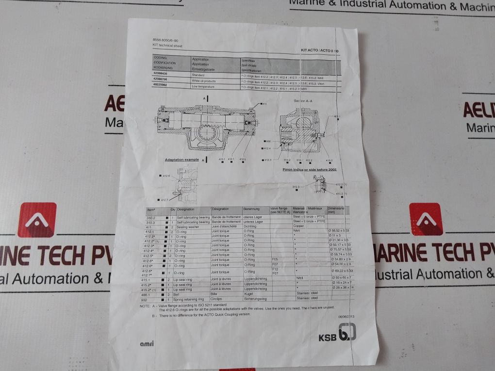 Ksb 42088435 Spare Part Kit