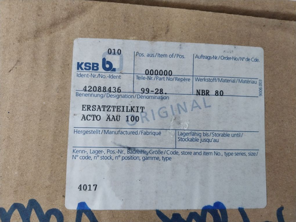 Ksb Amri 42088436 Spare Parts Kit