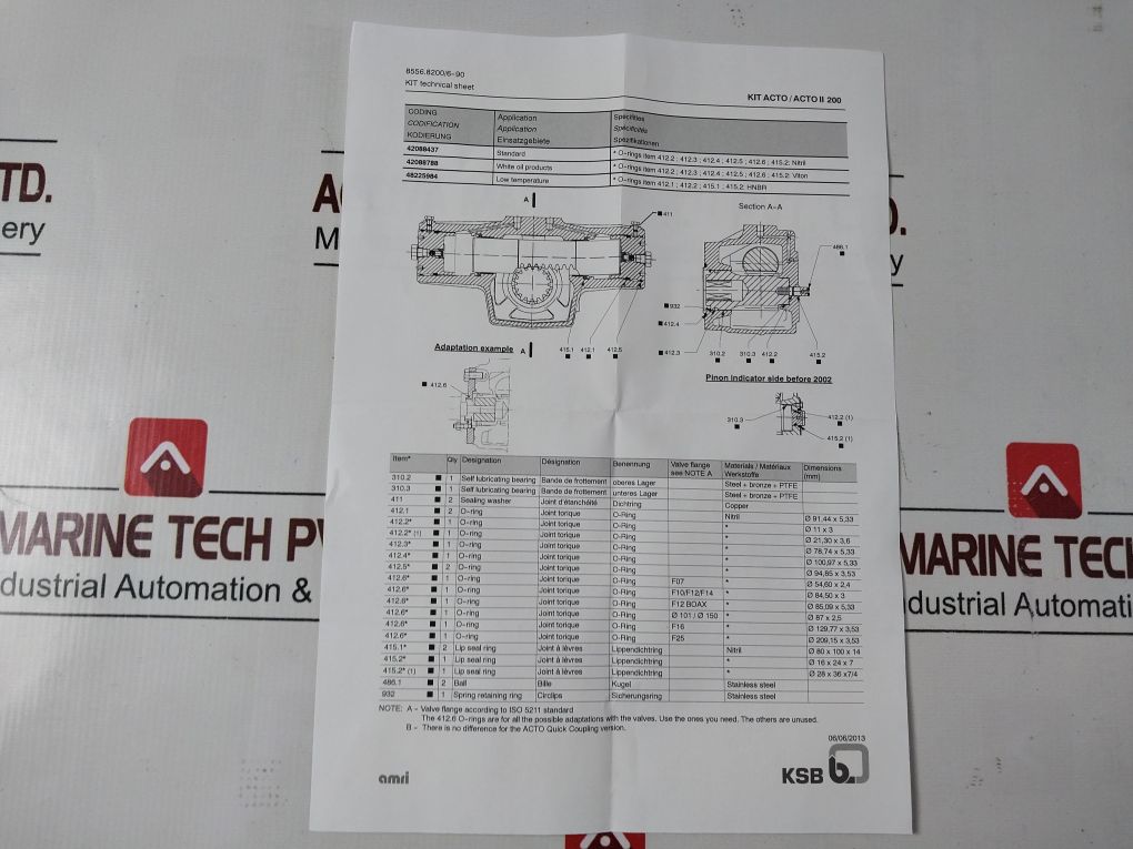 Ksb Amri 42088437 Spare Parts Kit