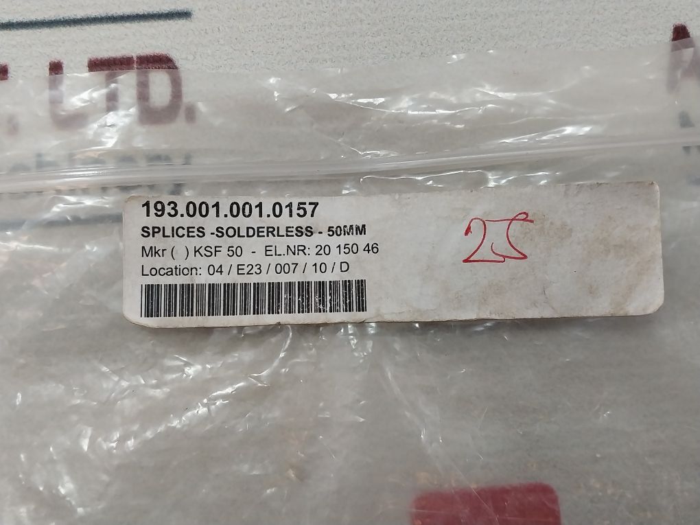 Lot Of 10X Ksf50 Splices-solderless-50Mm