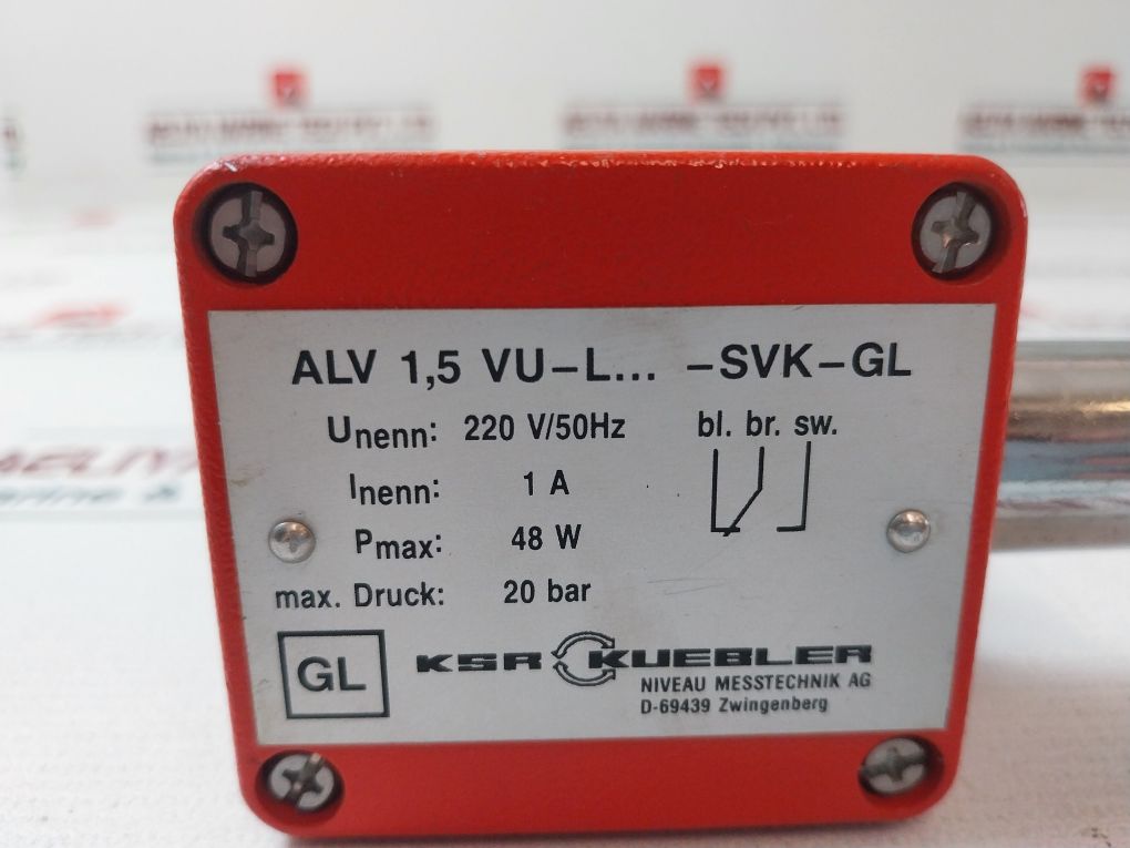 Ksr Kuebler Alv 1,5-vu-l200-svk-gl Float Magnetic Switch