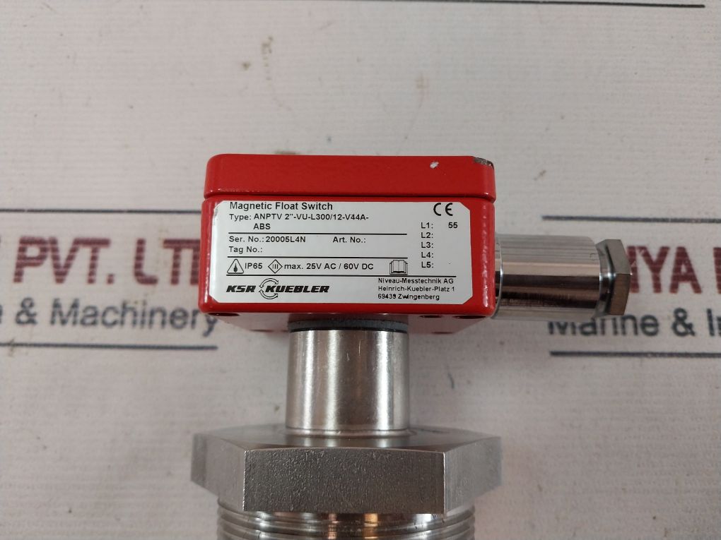 Ksr Kuebler Anptv 2”-vu-l300/12-v44A-abs Magnetic Float Switch
