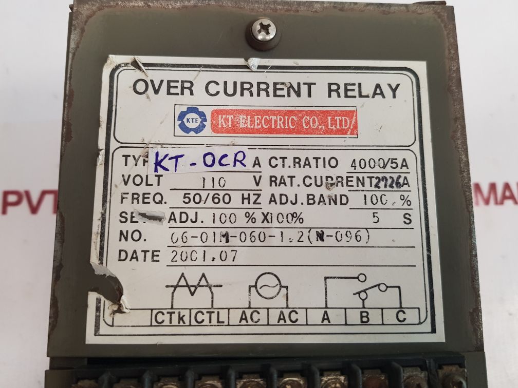 Kt Electric Kt-ocr Over Current Relay