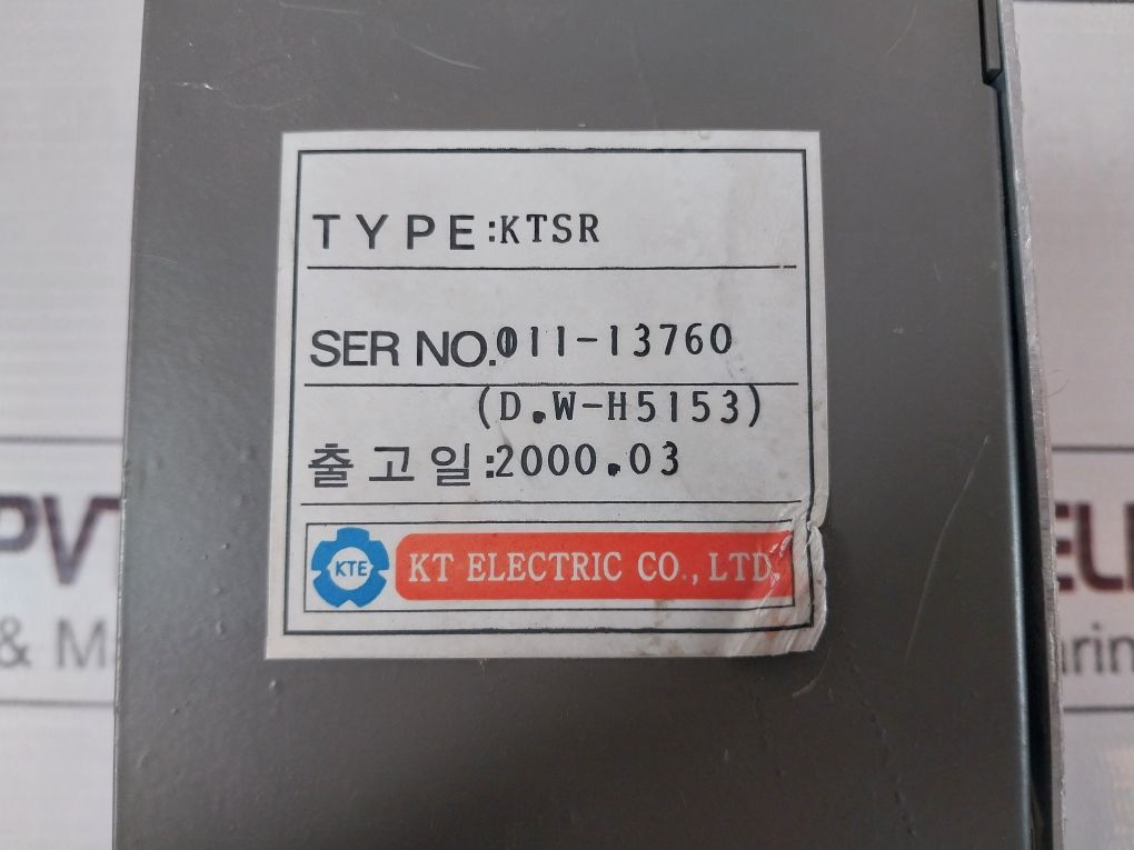 Kt Electric Ktsr Starter By Solid State Relay (Defective)