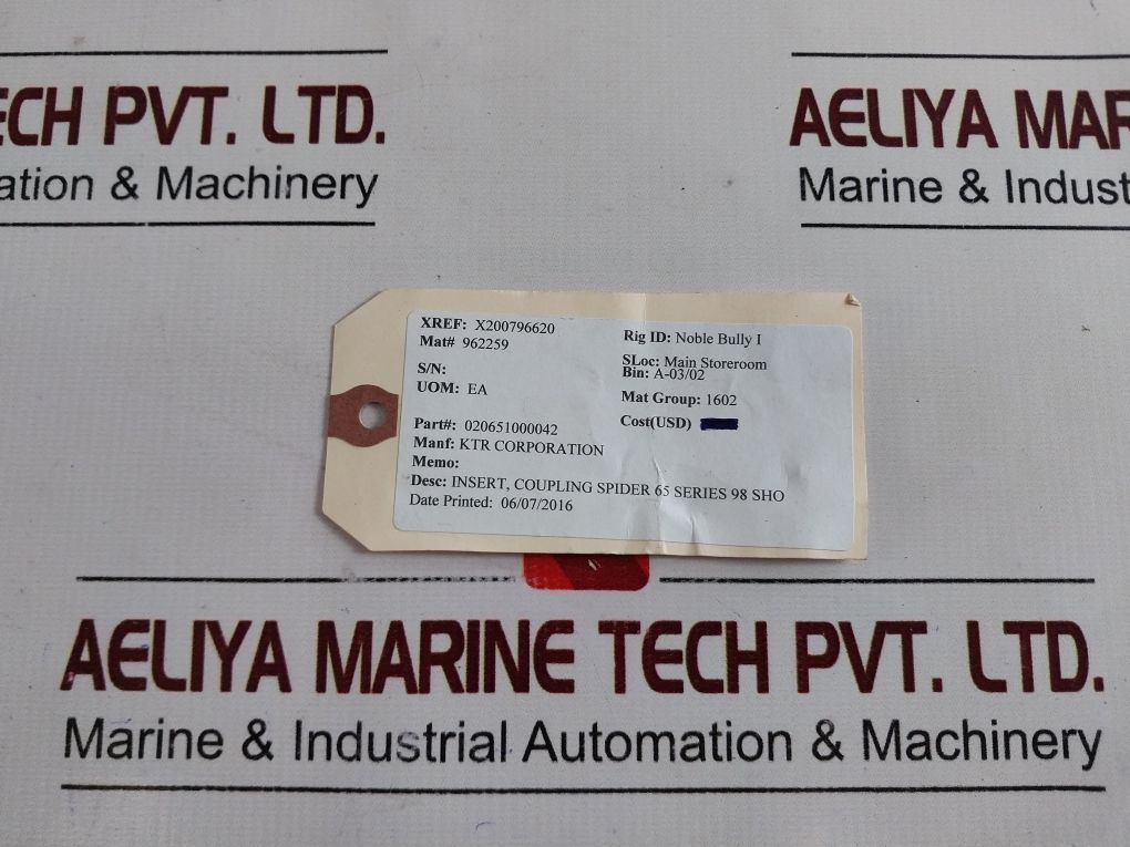 Ktr 020651000042 Insert Coupling