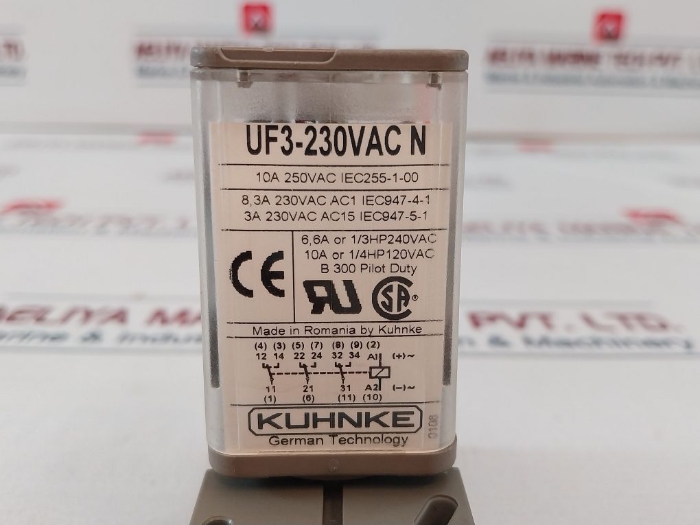 Kuhnke Uf3-230Vac N Relay W/Socket