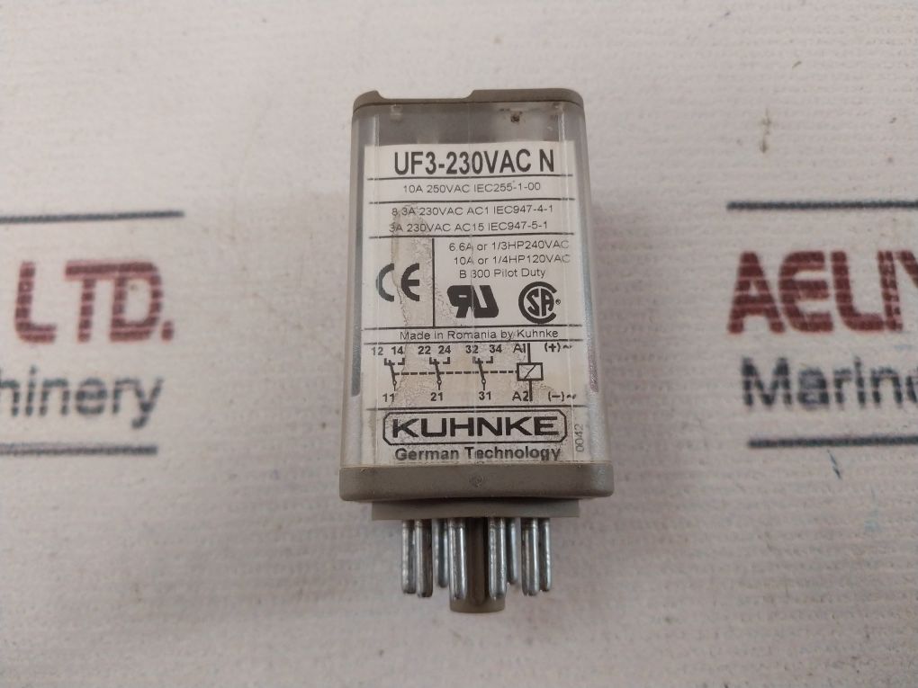 Kuhnke Uf3-230Vac N Relay 10A 250Vac