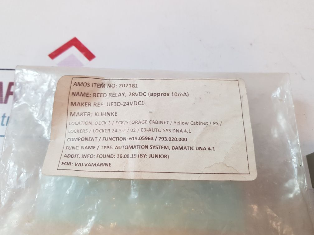 Kuhnke universal uf3d-24vdc1 reed relay