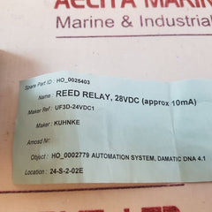 Kuhnke universal uf3d-24vdc1 reed relay
